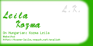 leila kozma business card